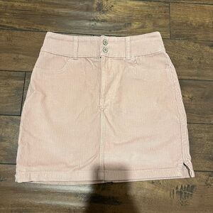Hollister High Rise Corduroy Skirt, Size 1, Beige Pink